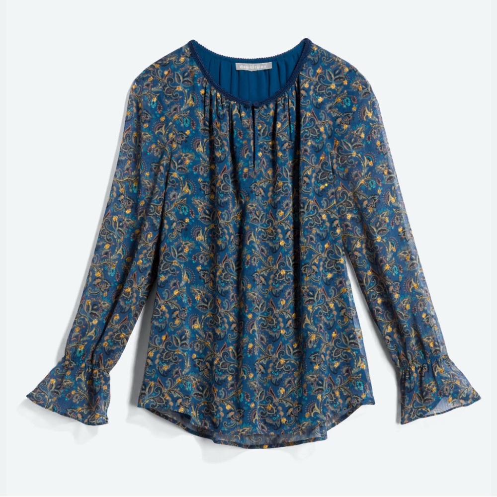 Daniel Rainn Calvina Bell Sleeve Blouse Large